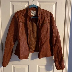 Like new rust colored pleather Jacket